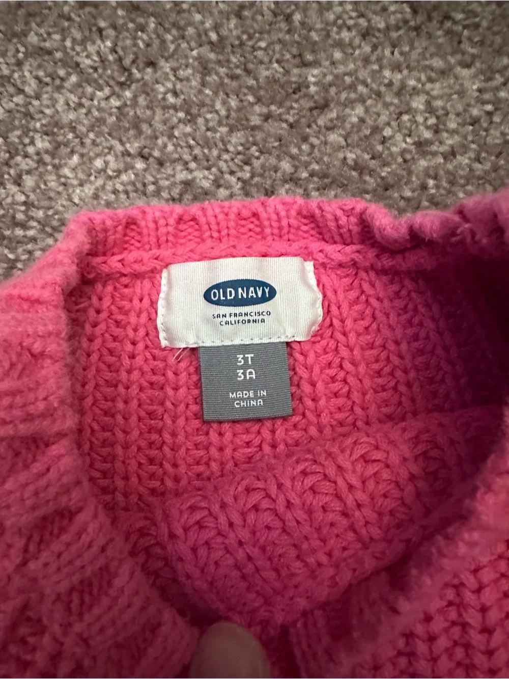 Old Navy Pink Shaker Sweater Size 3T